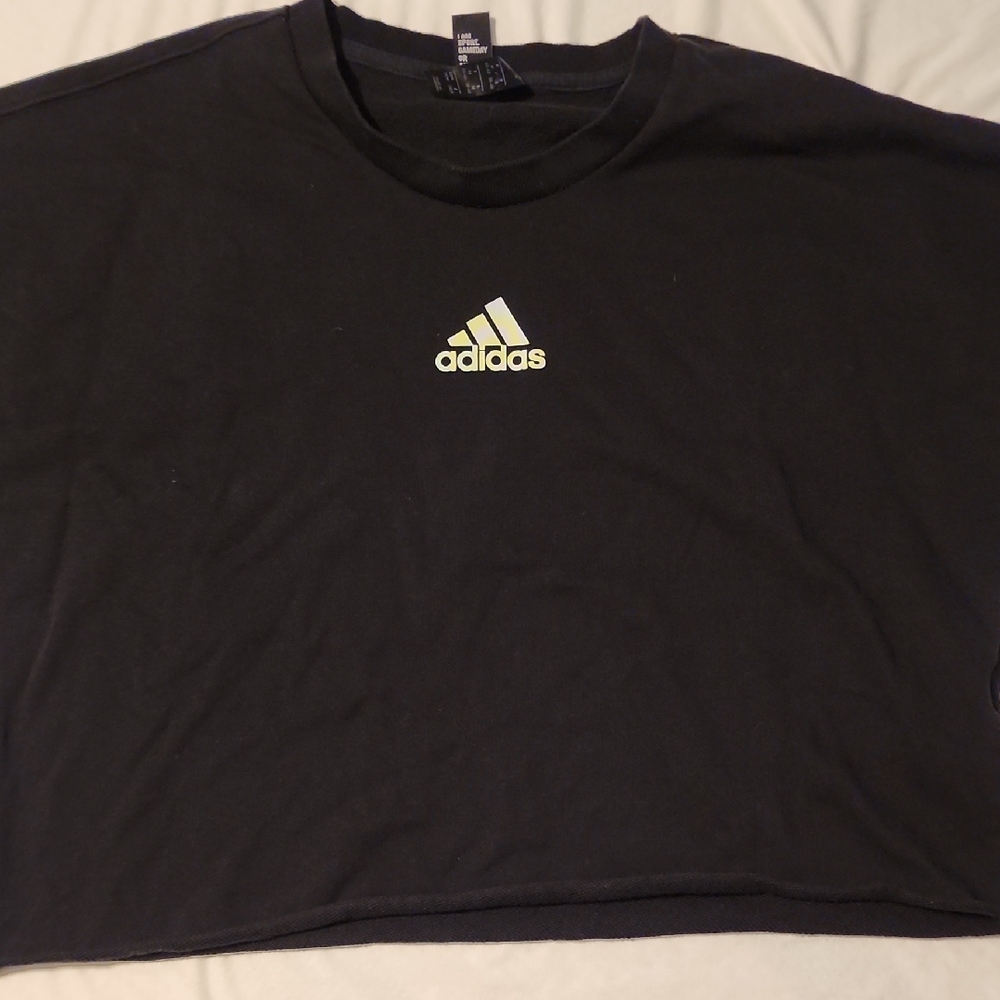 Adidas Black Tee with White Logo